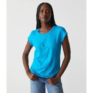 NEW Michael Stars T-Shirt Trudy Supima Cotton Corsica Blue Large